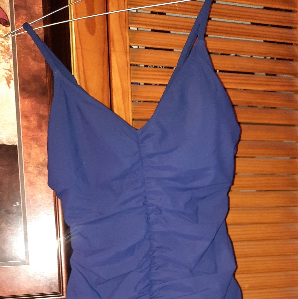 Profile 1Pc Blue Bathing Suit Size 10